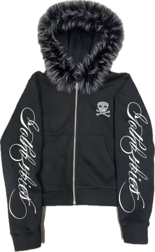 4EVER FUR ZIP UP - DETACHABLE
